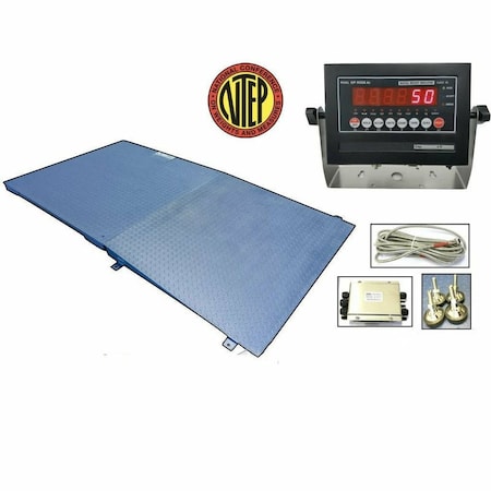 Selleton Scales Industrial Floor Scale, NTEP Certified, 7 ft x 7 ft, 20000 lb x 5 SL-800-7X7-20K