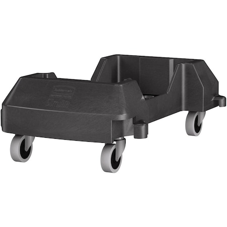 Rubbermaid Commercial Rubbermaid Slim Jim 120 lb. cap. Gray Resin Wheeled Garbage Can Dolly 1980602