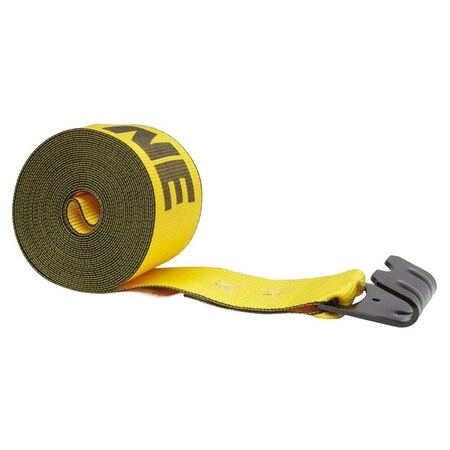 Mytee Products Kinedyne Winch Straps 4inx27ft Gold HD Tie Down w/Flat Hooks WLL# 5400 lbs WS427K
