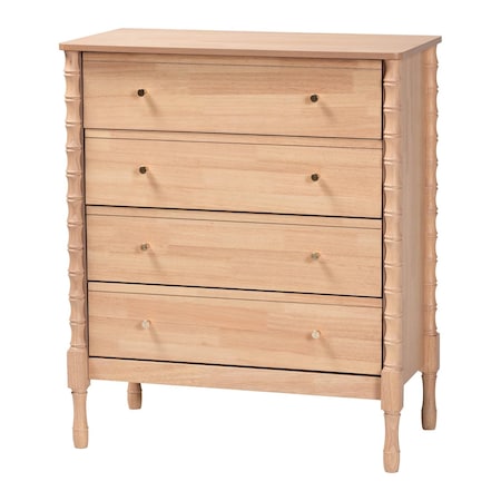 Baxton Studio Laurent Chest, 4-Drawer Bedroom Organizer 266-14565-ZORO