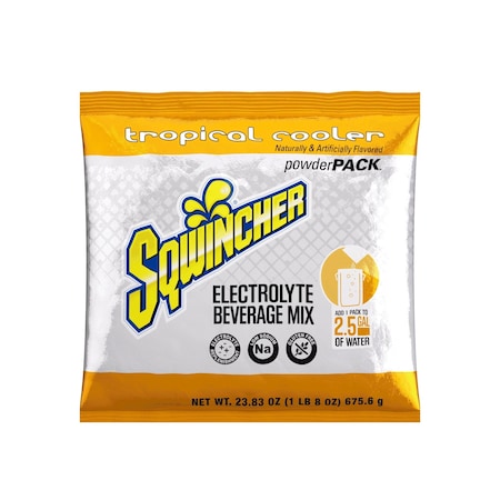 Sqwincher Sports Drink Mix Powder 23.83 oz., Tropical Cooler 159016049