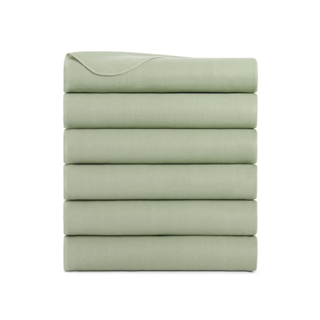 Arkwright Home Cozy Soft Polar Fleece Throw 50x60 Green - Case of 24, 24PK FLC-PLR-5060-6PK-GR