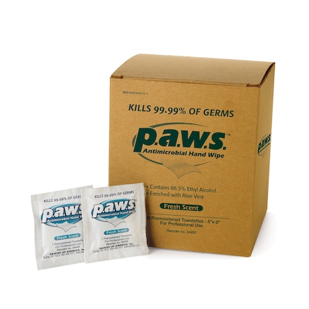 Safe-Tec P.a.w.s. Hand Wipes, Package Quantity 100 25915