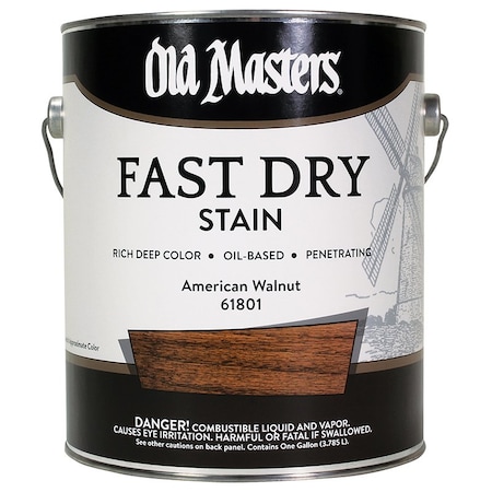 Fast Dry Stain Gal Old Masters American Walnut Interior Oil-Based Wood Stain 61801