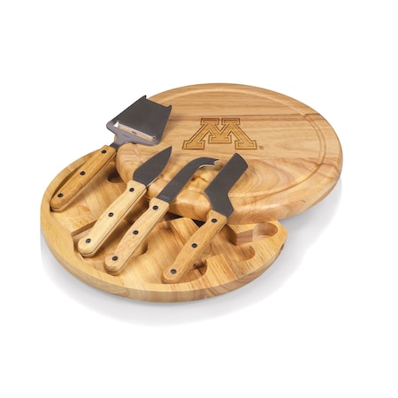 Picnic Time Family Of Brands NCAA Minnesota Golden Gophers Circo Cheese Board and Knife Set - Charcuterie Board Set 854-00-505-363-0