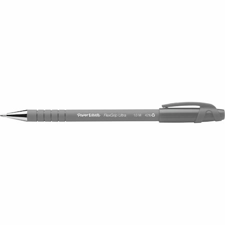 Paper Mate Pen, Flexgrip, Rcycld, Med, Bk, PK12 9530131