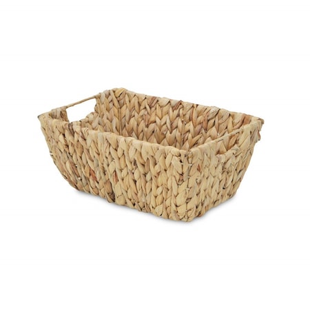 Homeroots 14" Brown Water Hyacinth Basket 399664