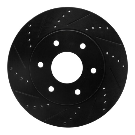 Dynamic Friction Co DFC Brake Rotor - Drilled and Slotted - Black 633-67091L