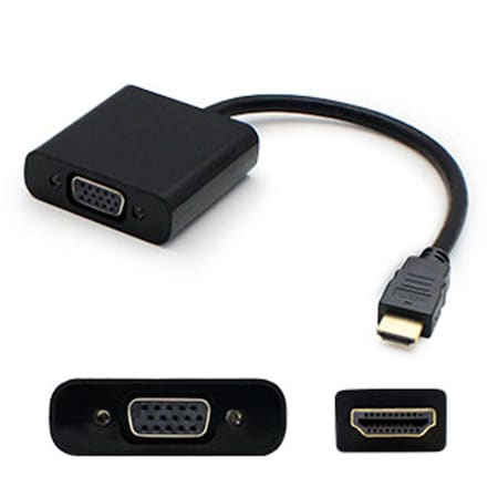 Sonic Boom Add-onputer Peripherals, L 8 in. Hdmi Male To Vga Female Black Adapter Cable, 5PK SO791335