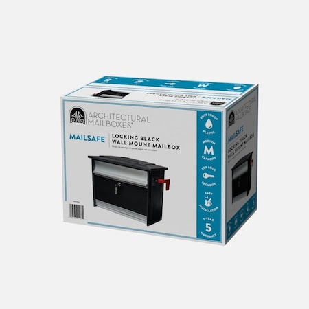 Gibraltar Mailboxes Mailsafe MSK00000 Mailbox, 840 cuin Capacity, Aluminum, Black, 171 in W, 84 in D, 133 in H MSK00BAM