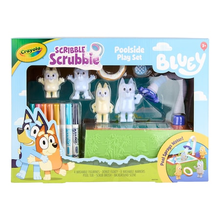 Crayola Scribble Scrubbie Bluey Poolside Playset 74-0293