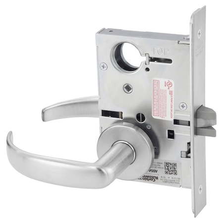 Corbin Russwin Passage or Closet Mortise Lock, PS Lever, A Rose, Satin Chrome ML2010 PSA 626