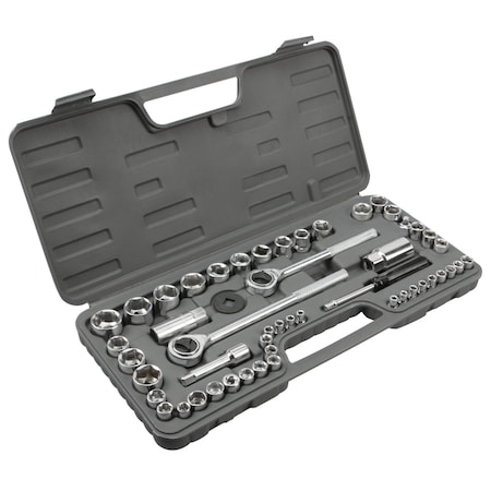 Performance Tool 52 pc. Socket Set, Ratchets, SAE/Metric Sockets, Storage Case W1172