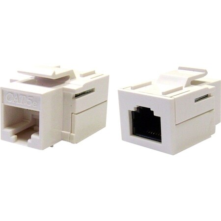 Cable Wholesale CableWholesale 310-220WH Cat 5e Keystone Inline Coupler White RJ45 Female 310-220WH