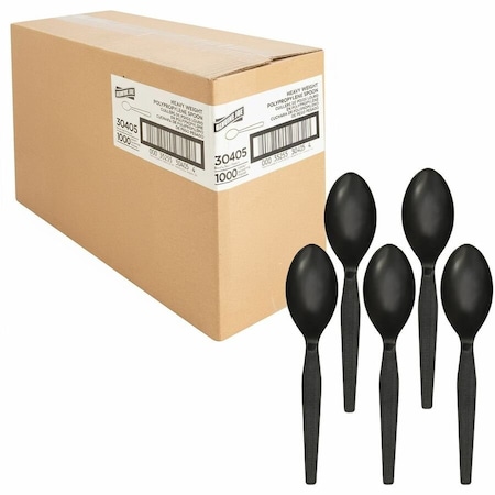 Genuine Joe Heavyweight Spoon - Black, 1000PK GJO30405