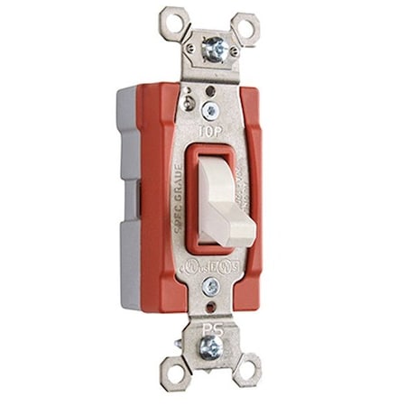 Pass & Seymour Wall Switch, 2 hp, Toggle, 20 A, White PT20AC3w