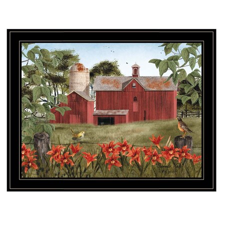 Homeroots Summer Days 7 Black Framed Print Wall Art 404410