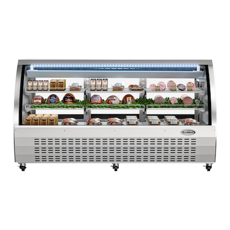 Koolmore 82 in. Stainless-Steel and Glass Deli Display Refrigerator - 32 Cu Ft. RD32C-SS