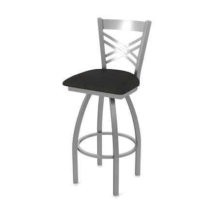 Holland Bar Stool Co 820 Catalina Stainless Steel 36in Swivel Bar Stool with Canter Espresso Seat 82036SS003