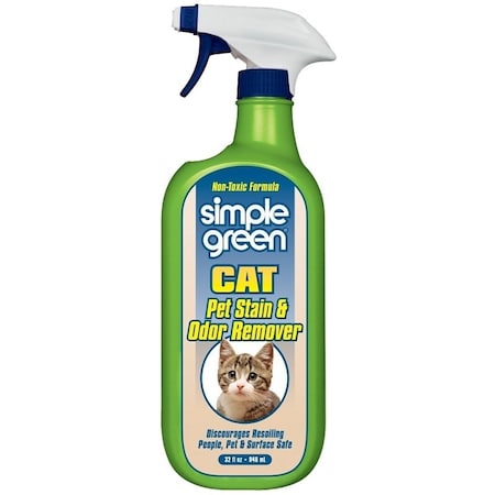 Simple Green Cat Stain and Odor Remover, Liquid, Citrus, 32 oz 2010000615311