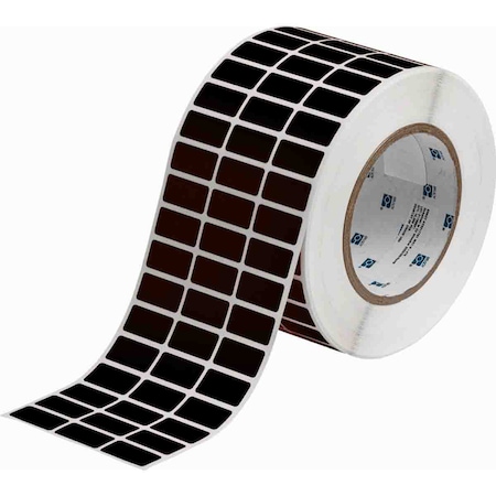 Brady Matte General Purpose Polyester Labels 0.5 in H x 1 in W Black 10000/RL THT-5-8117-10