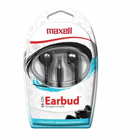 Maxell Stereo Ear Buds, 13.5mm Drive, 3' Rubber Cord 190568