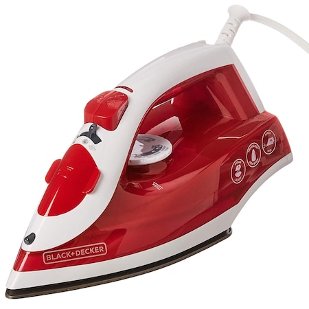 Black & Decker TrueGlide Premium Variable Compact Iron in Red with Nonstick Plate IR20VR