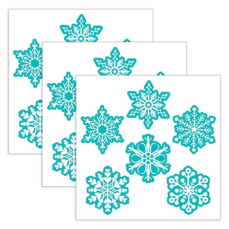 Creative Teaching Press Snowflakes, 6'', Designer Cut-Outs, 36-Piece Set, 3PK 10595