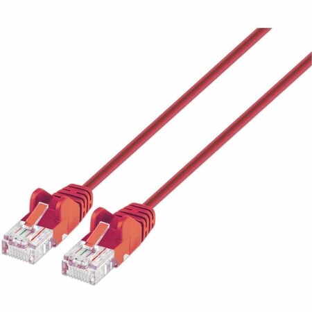 Intellinet Network Solutions CAT6 U/UTP SLIM NETWORK PATCH CABLE, 5 FT., RED 743525