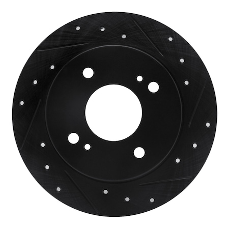 Dynamic Friction Co DFC Brake Rotor - Drilled and Slotted - Black 633-67036R