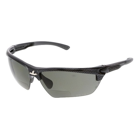 Mcr Safety DM3, Reader Safety Glasses, MAX36 Dual Coating, Gray Lens, Half-Frame DM3H15GZDC