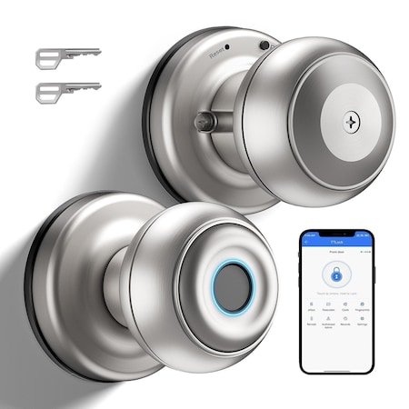 Wrightmaster 3 in 1 Corded Aluminum Smart Lock Deadbolt, Keyless Entry Door Lock with Fingerprint Digital, APP C ZR-S01T-SR