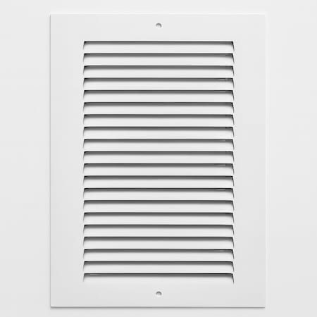 Sierra Grates 6 in. H X 8 in. W Return Air Grille, 1-Way 45 Degree Louvered, Steel, White RG608
