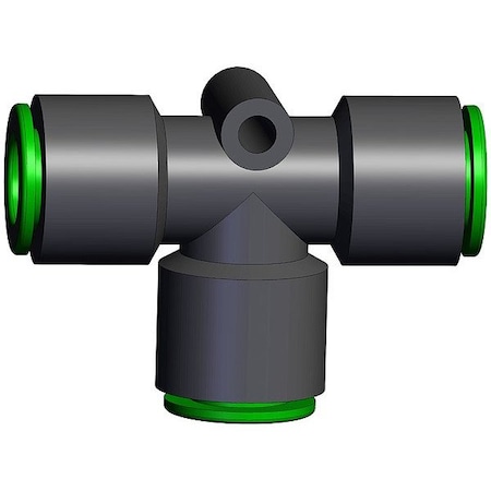 Smc Push-Fit Tee Fitting, Black, Rigid KRT11-00