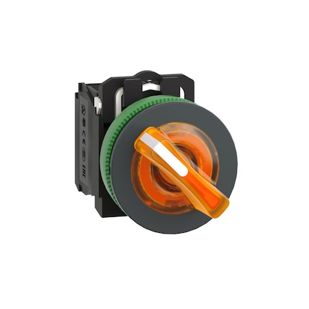 Schneider Electric SelectorSwitch, Illum, 2Pos, 30mm, Orange XB5FK125B5