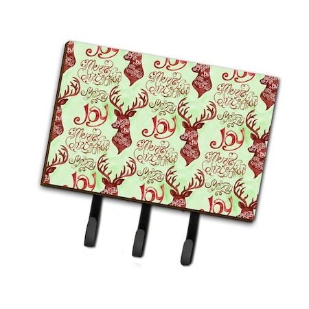 Carolines Treasures Merry Christmas Joy Reindeer Leash or Key Holder, 6 x 2 x 9 in. BB7488TH68