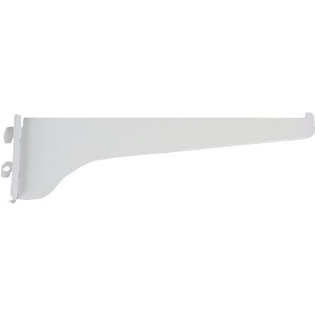 Knape & Vogt Shelf Bracket, 10 in L, Steel, Powder-Coated, White 180 WH 10