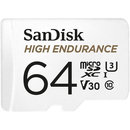 Sandisk HIGH ENDURANCE MICROSD CARD UHS-I 64GB MICROSD 100MB/S / 40MB/S(W) SDSQQNR-064G-GN6IA