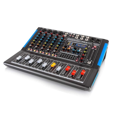 Pyle Pyle 6-Channel Bluetooth Studio Audio Mixer, DJ Controller w/ USB Drive, XLR Mic Input, +48V Power PMXU67BT