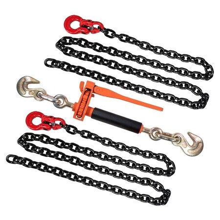 Mytee Products Chain Binder Kit - 3/8in-1/2inOrange Folding Binder & 2Pc 3/8inx8ft Axle Chain CBFHSO38-CH388x2-KIT