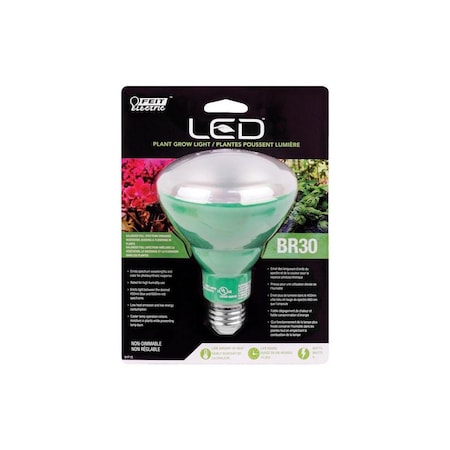 Feit Electric LED Grow Light BR30 E26 Medium Sunlight 60 W Clear BR30GROWLEDG2BX