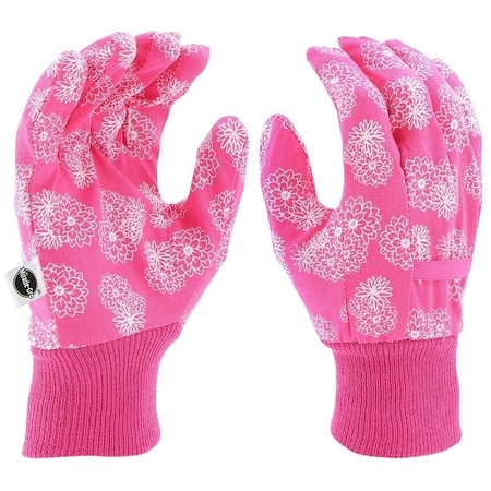 Miracle-Gro MG64002WML Lightweight Garden Gloves, Women's, ML, Knit Cuff, CanvasCottonPolyester MG64002/WML