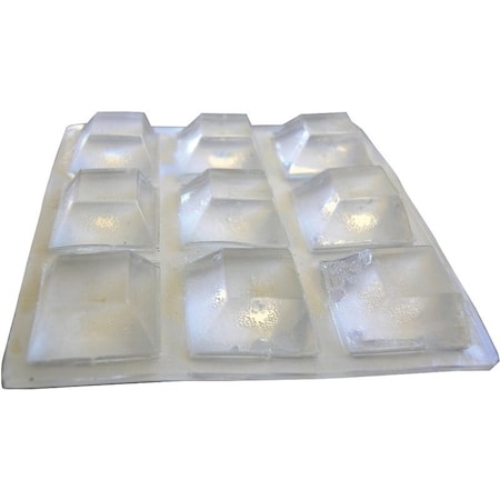 Shepherd Hardware Surface Guard Bumper Pad, 1/2 in, Square, Vinyl, Clear 9562