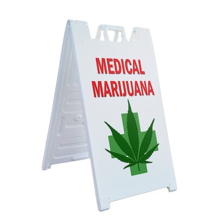 Signmission Medical Marijuana Dispensary, A-Frame & 2 Sign Inserts, Heavy-Duty Plastic Frame SBHD-C-2436-Medical Marijuana Dispensary