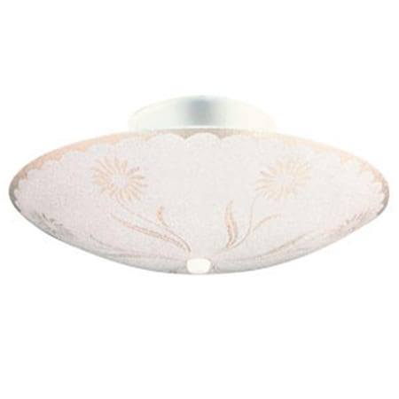 Design House 2-Light Textured Floral Ceiling Mount- White Finish 501619