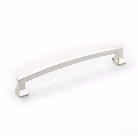 Schaub 6in Center to Center Menlo Park Cabinet Pull Polished Nickel Finish 541-PN