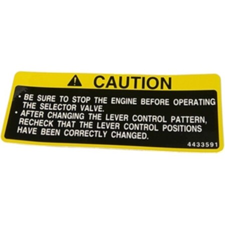 John Deere LABEL, JOHN DEERE OEM 4433591 4433591