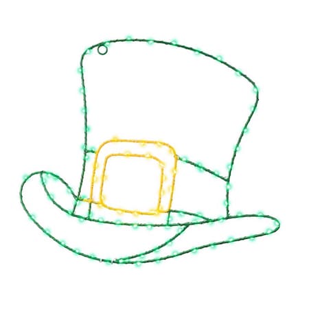 Celebrations Shamrock Hat Silhouette Window Decor Metal 1 pk 14-03029A