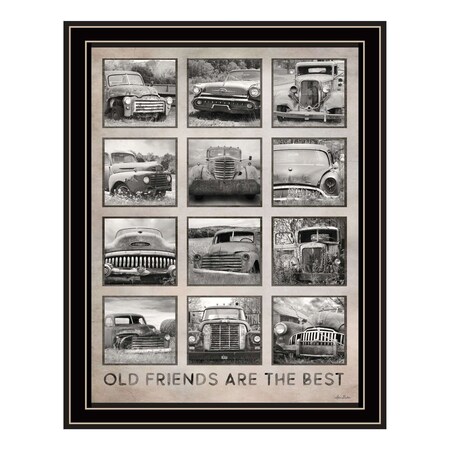 Homeroots Old Friends Cars Are The Best Black Framed Print Wall Art 530006