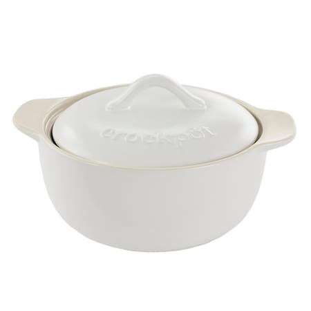 Crock-Pot Crock Pot Artisan 2.3 Quart Round Stoneware Casserole with Lid in White 136632.02